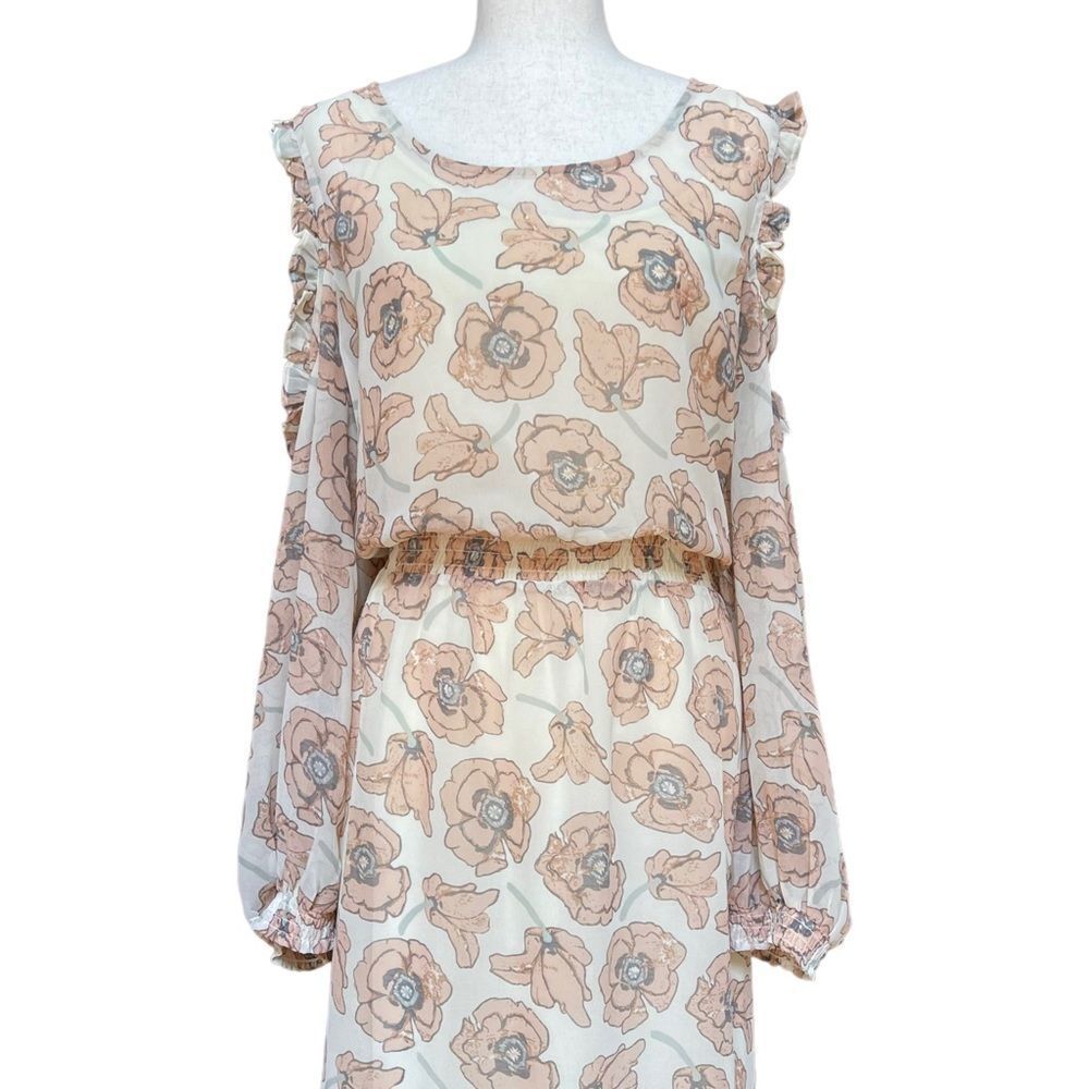NWT Lucky Brand Floral Long Sleeve Cold Shoulder Date Night Dress PLUS Size 2X - Picture 8 of 16